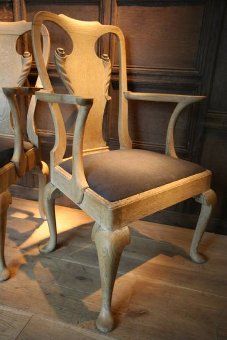 A quality pair of George 1st style English armchairs