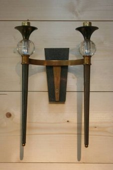 A set of 3 1950s French wall lights
