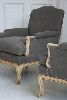 A very stylish pair of French bergere armchairs