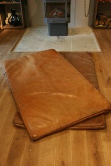 Vintage leather crash mats