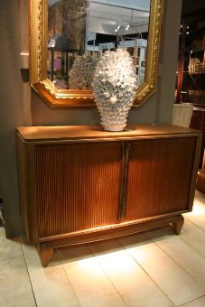 A 1950s60s Tambour front commode