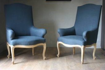 A pair of C19th French armchairs