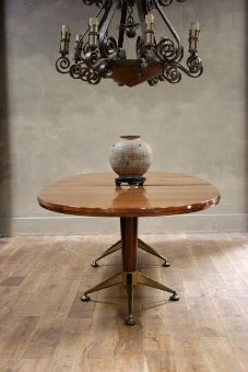 A 1950s60s twin pillar dining table