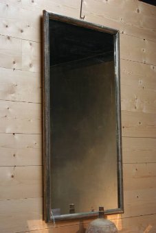 A C19th silver gilt mirror