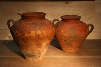 2 early C20th terracotta pots