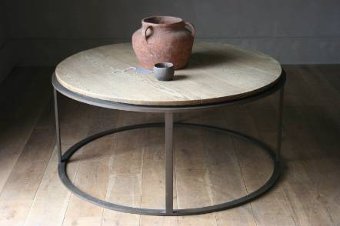 A patinated steel coffee table by 1721
