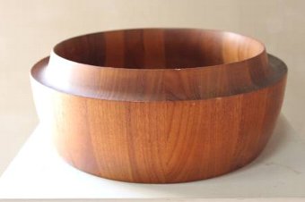 A large 1960s Scandinavian teak bowl