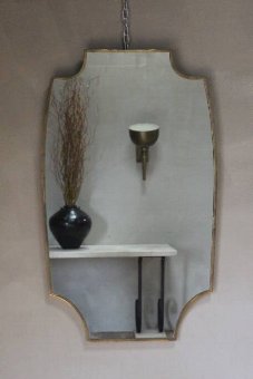 A 1960s Italian brass mirror