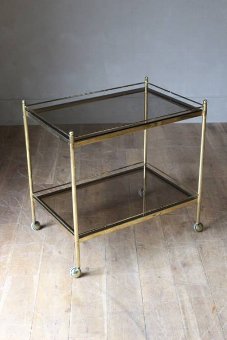 A 1960s70s brass 2 tier trolley