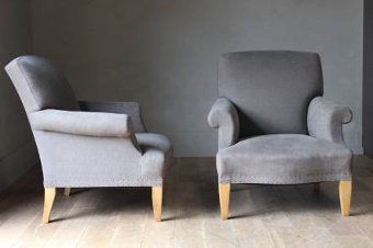 A pair of 1940s French armchairs