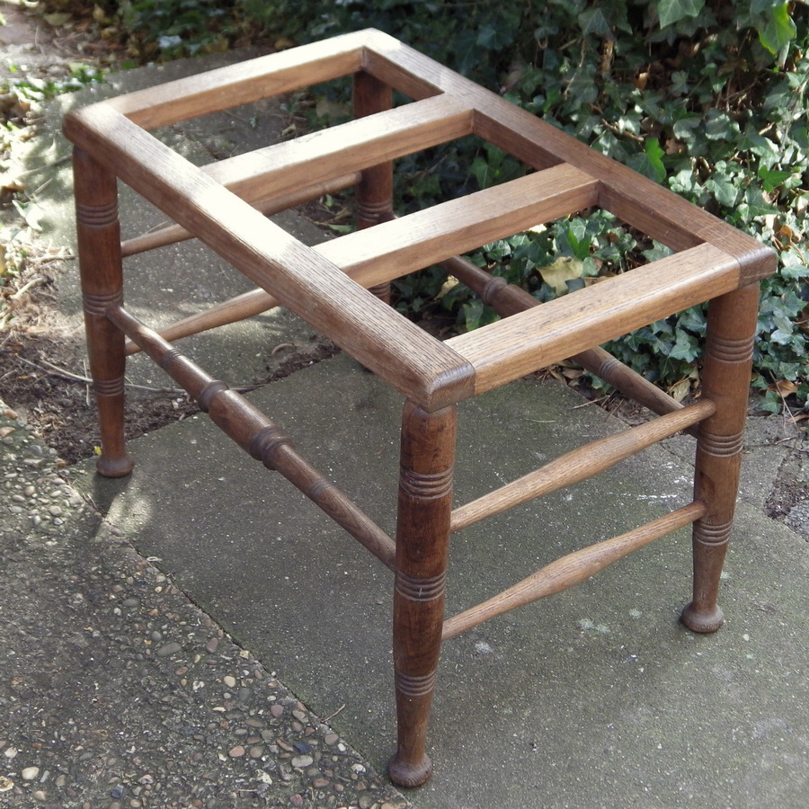 Antique ANTIQUE Vintage Early 20th Century Oak Suitcase Stand LUGGAGE RACK