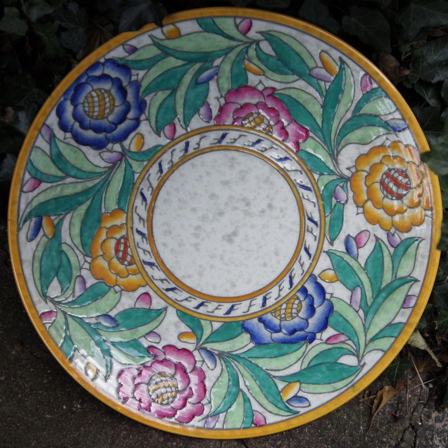 Antique CHARLOTTE RHEAD 1930s Crown Ducal PERSIAN ROSE CHARGER