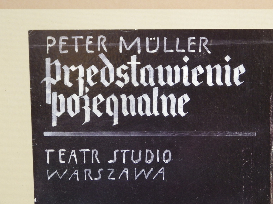 Antique WIKTOR SADOWSKI Original 1985 Przedstawienie Po?egnalne POLISH THEATRE POSTER