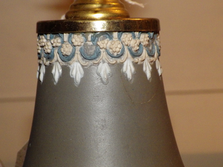 Antique WEDGWOOD JASPERWARE Antique 19th Century POTTERY LAMP BASE