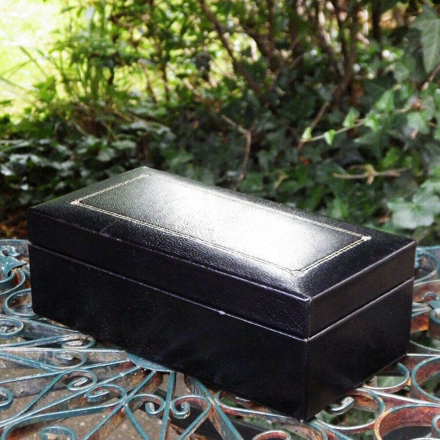 SMYTHSON Fine Quality Black Leather JEWELLERY BOX