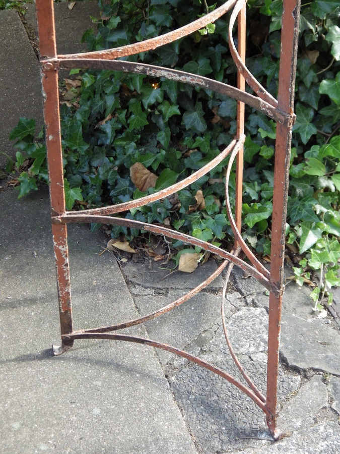 Antique ANTIQUE Late Victorian Tall Wrought Iron PAN STAND