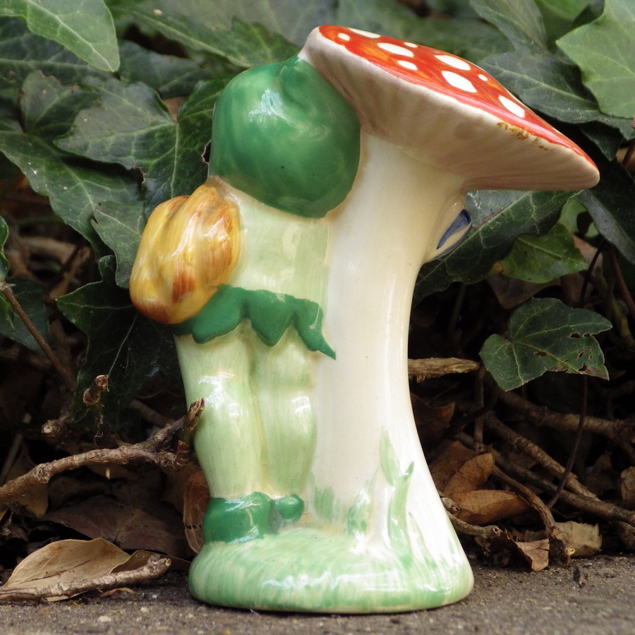 Antique CLARICE CLIFF 1930s Nursery Ware TOADSTOOL PIXIE