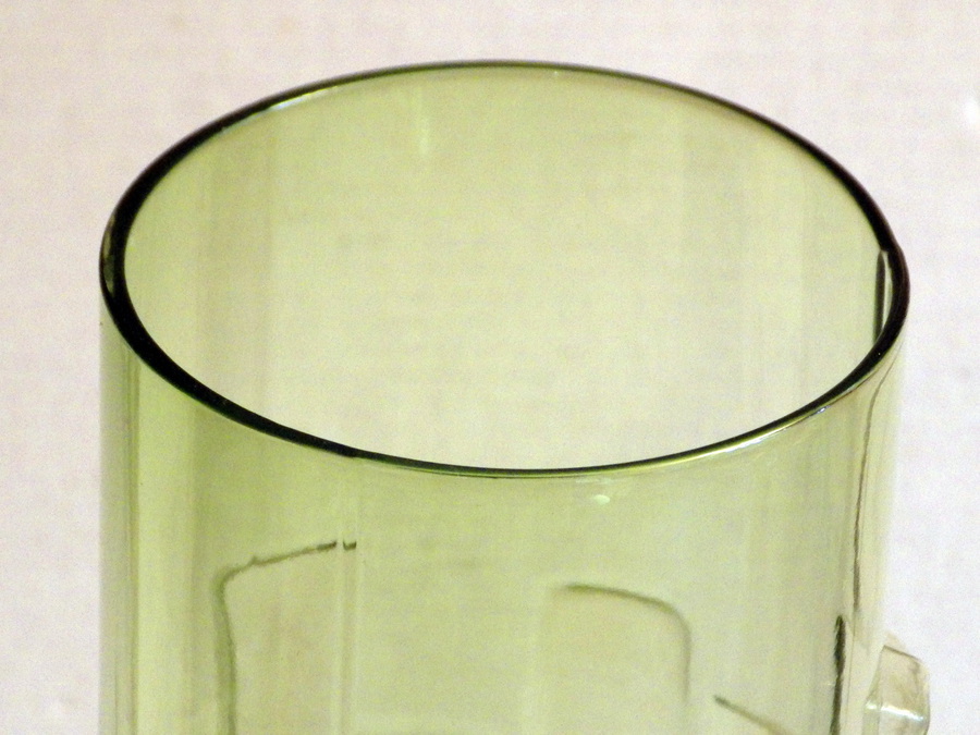 Antique BO BORGSTROM DESIGN For Aseda Glass Sweden 1960s GREEN GLASS VASE