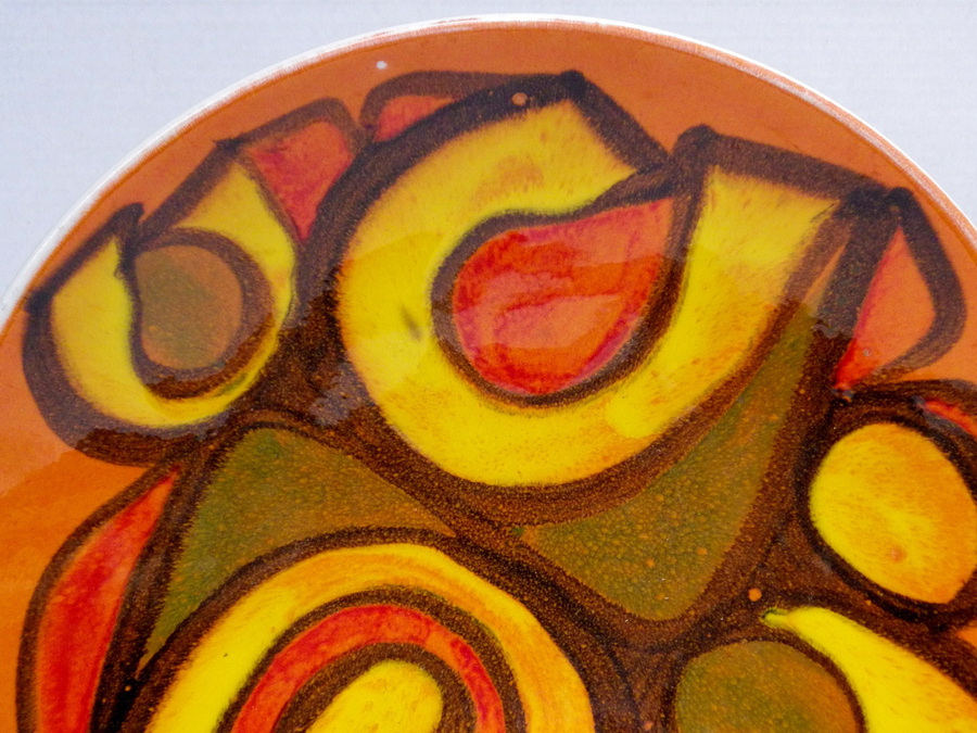 Antique POOLE POTTERY Mid Century 10 1/2in DELPHIS CHARGER DISH