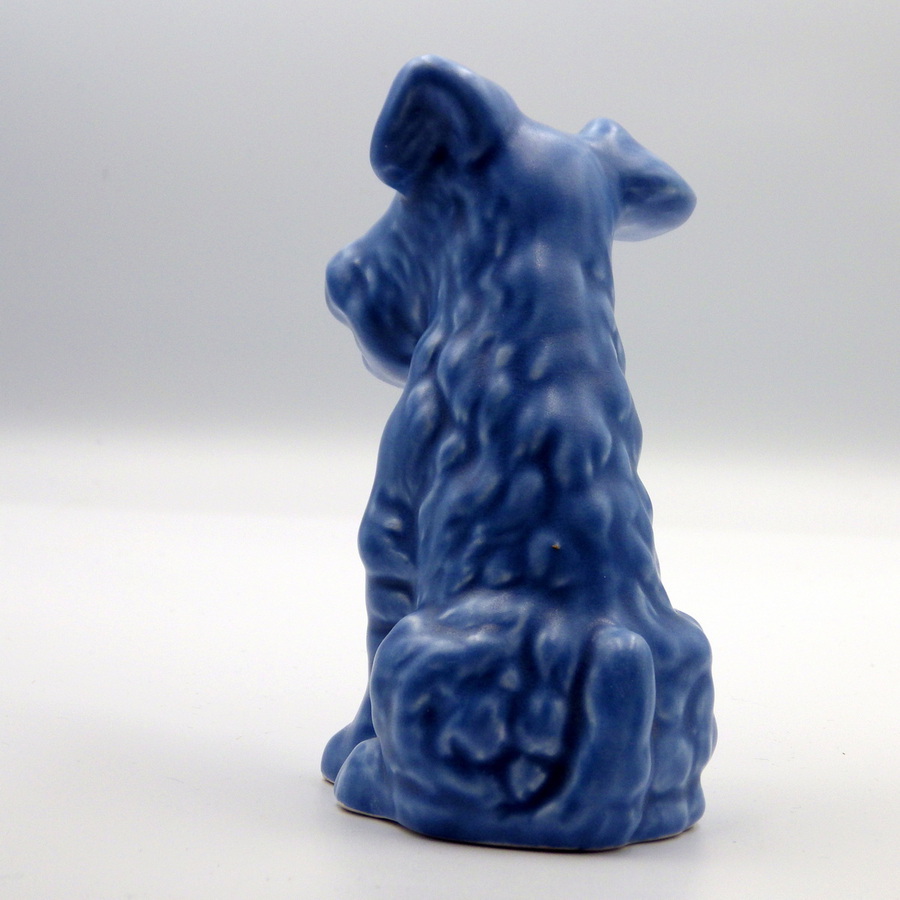 Antique SYLVAC Original Vintage 1378 Blue Pottery TERRIER DOG