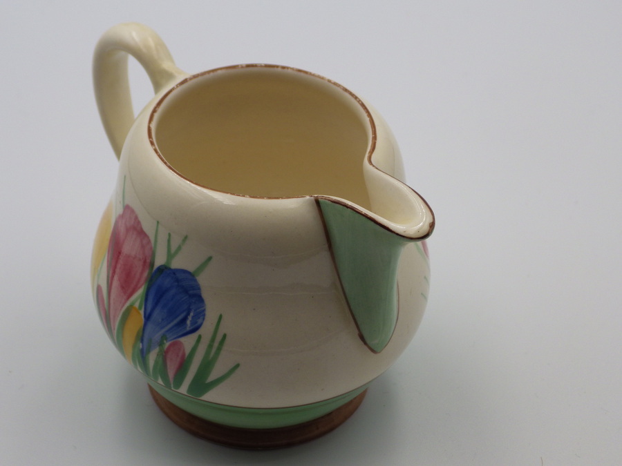 Antique CLARICE CLIFF Spring Crocus CREAM JUG