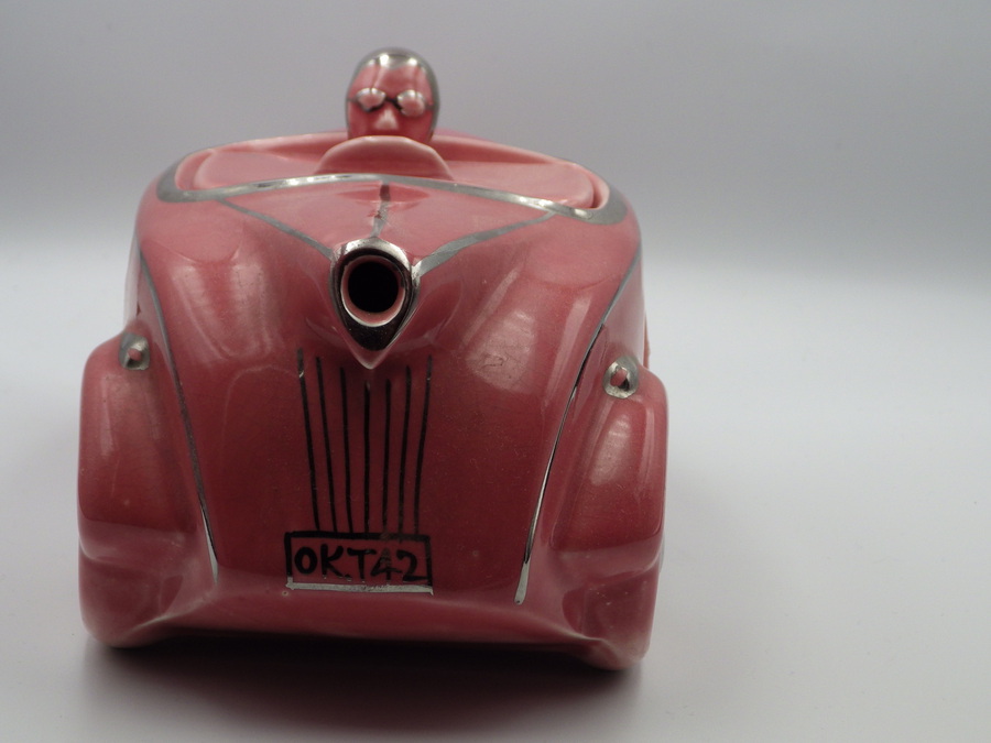 Antique SADLER 1940s Art Deco Pink Pottery RACING CAR TEAPOT | ANTIQUES ...