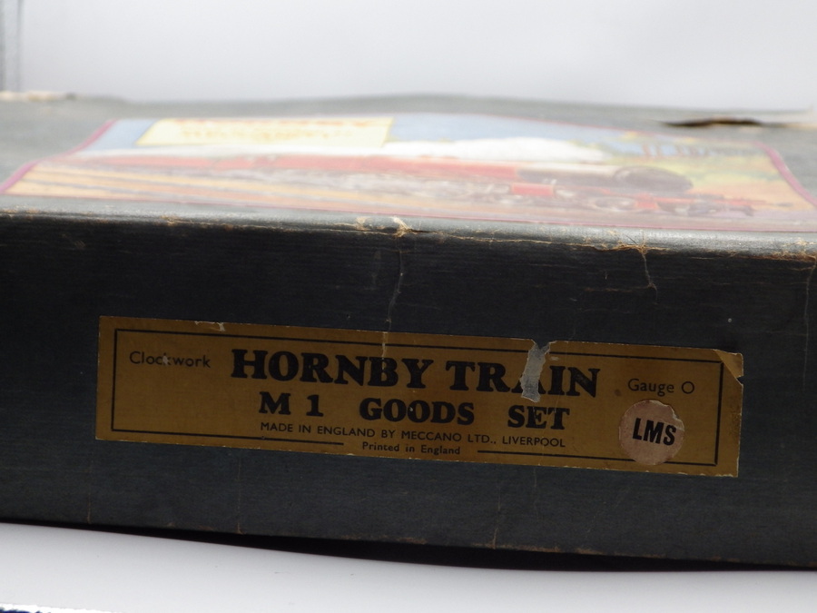 Antique HORNBY O GAUGE 1950s M1 Goods Vintage Boxed CLOCKWORK TRAIN SET