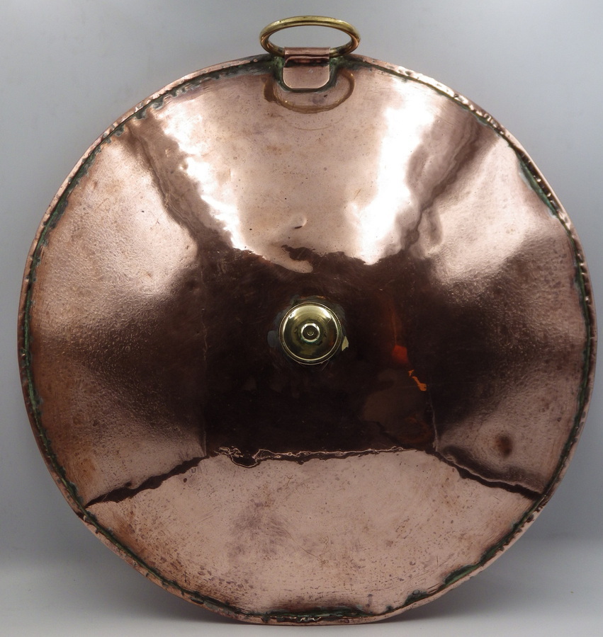 Antique VICTORIAN Antique 19th Century Copper Round HOT WATER BOTTLE