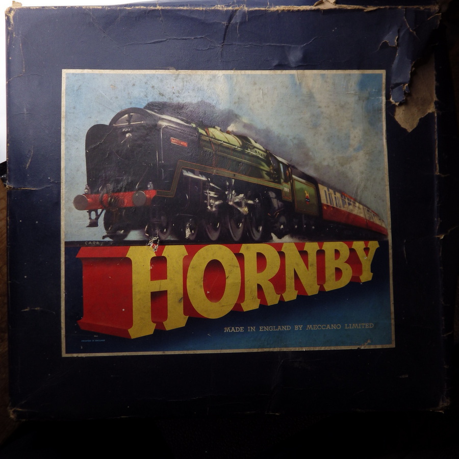 Antique HORNBY O GAUGE 1950s No.40 Tank Goods Vintage Boxed CLOCKWORK TRAIN SET