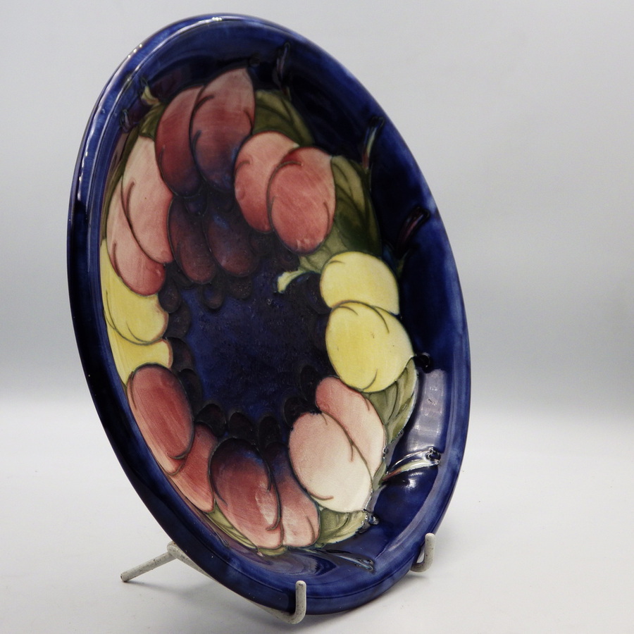 Antique MOORCROFT POTTERY Wisteria Pattern SHALLOW BOWL PLATE