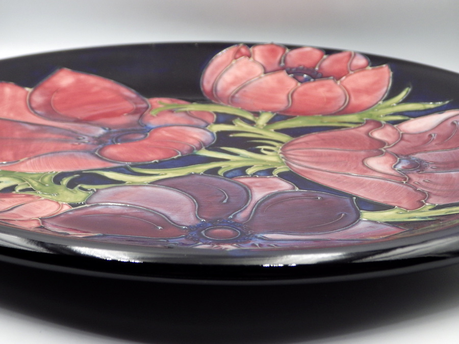 Antique MOORCROFT POTTERY Anemone Pattern LARGE CHARGER PLATE