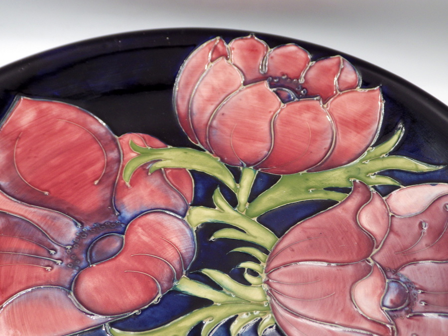 Antique MOORCROFT POTTERY Anemone Pattern LARGE CHARGER PLATE