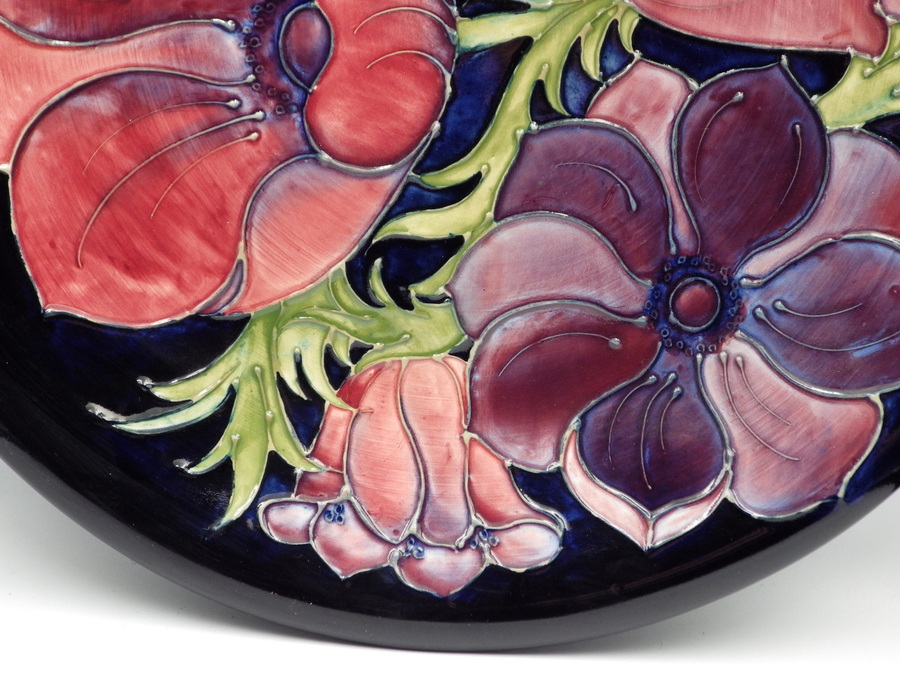 Antique MOORCROFT POTTERY Anemone Pattern LARGE CHARGER PLATE