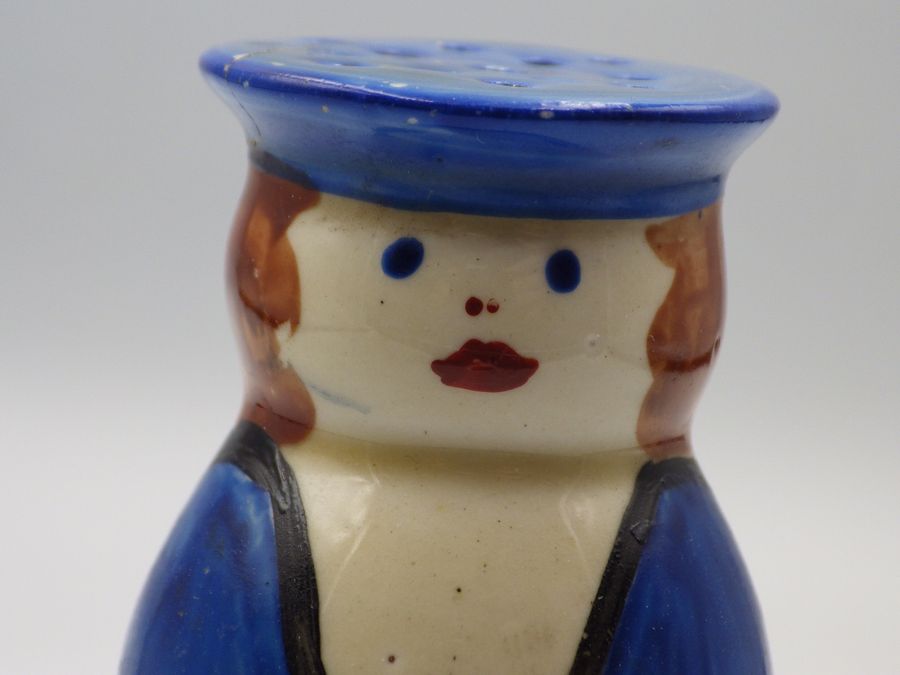 Antique CLARICE CLIFF 1930s United Services Little Boy Blue PEPPER POT