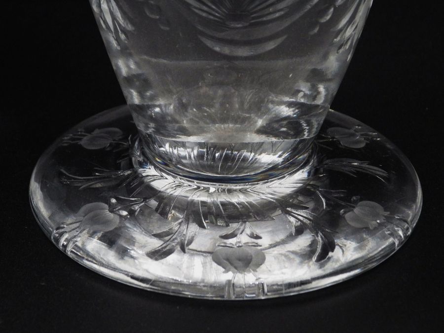 Antique THOMAS WEBB Fine Quality Early 20th Century Signed Glass ROCK CRYSTAL VASE