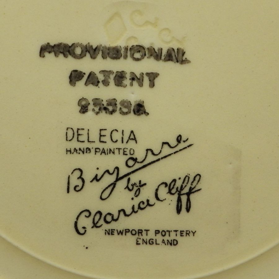 Antique CLARICE CLIFF 1930s Delecia Citrus BIZARRE PLATE