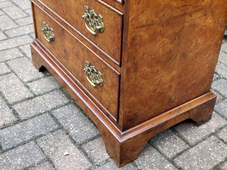 Antique BURR ELM 20th Century Good Quality Small Size CHEST OF DRAWERS
