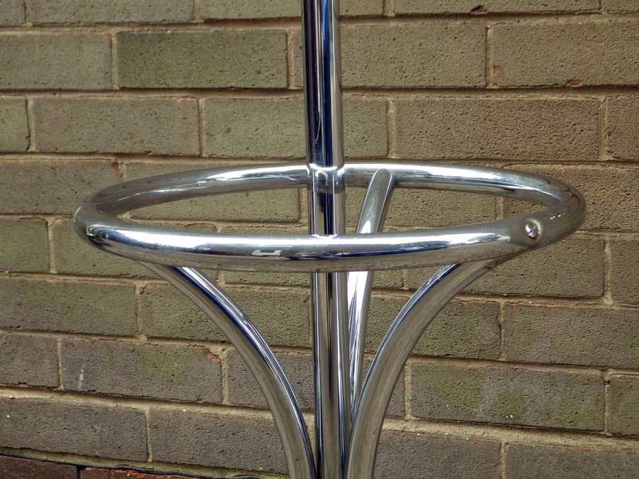 Antique PEL ORIGINAL Mid Century Chrome Tubular HAT & COAT STAND