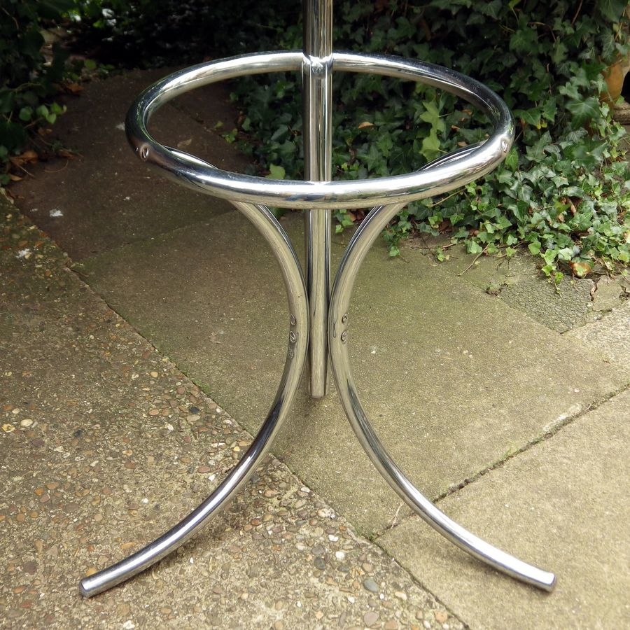 Antique PEL ORIGINAL Mid Century Chrome Tubular HAT & COAT STAND