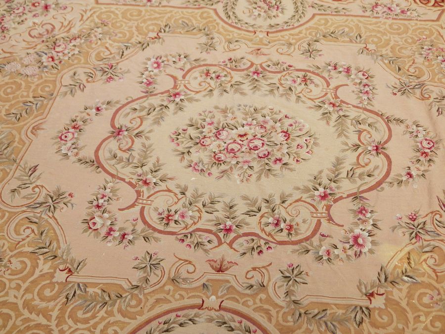 Antique AUBUSSON Style Extra Large 350cm x 260cm Rug Carpet WALL HANGING