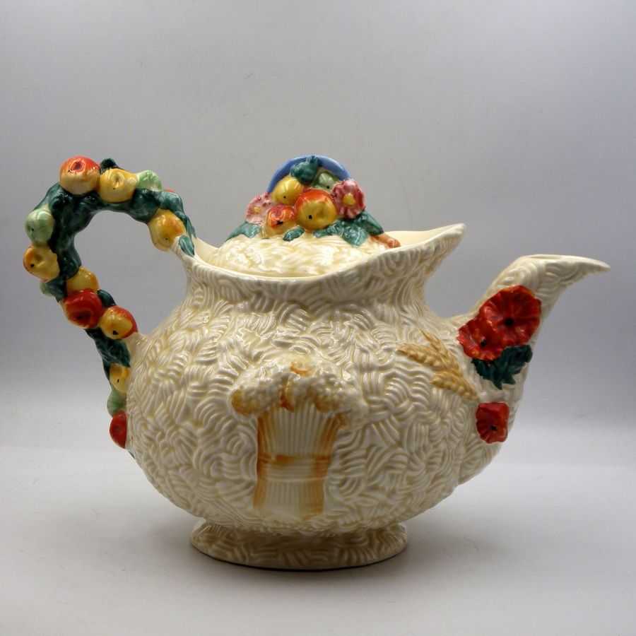 Antique CLARICE CLIFF Celtic Harvest TEAPOT