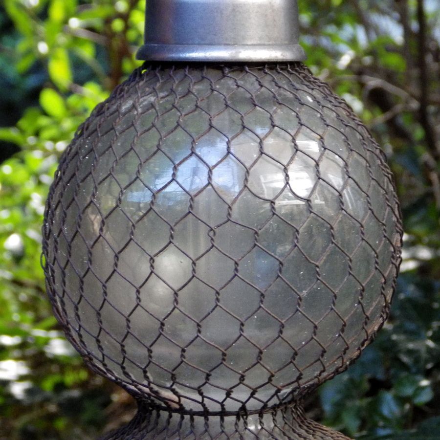 Antique FRENCH Early 1900s Wire Mesh Double Gourd SODA SIPHON