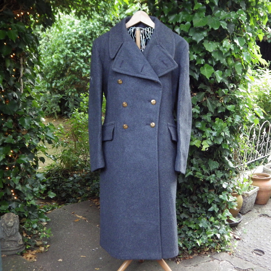 Antique VINTAGE 1950s Original RAF Military Issue Overcoat GREAT