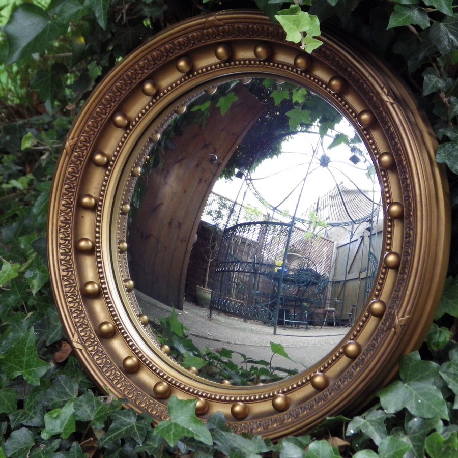 Antique E. GOMME Mid 20th Century Regency Style CONVEX WALL MIRROR ...