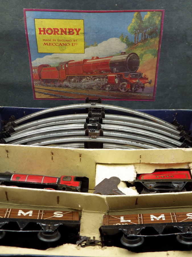 Hornby clockwork train set 1950s on sale