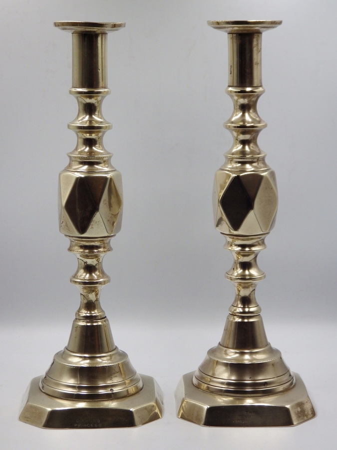 Antique THE DIAMOND PRINCESS Pair of Antique Victorian BRASS ...