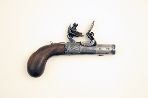 An Incredibly Scarce 120 Bore Flintlock Round-Framed Pistol By T. Bolton & Co Of London.