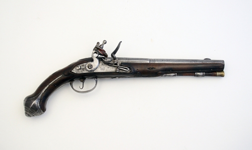 A 20 Bore Italian Flintlock Officers Pistol