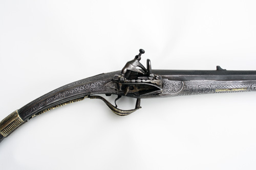 A 20 Bore Albanian Miquelet Lock Musket.