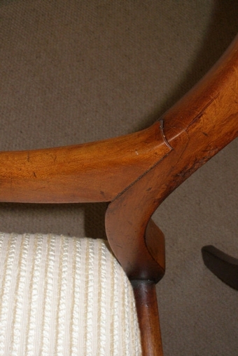 Antique SOLD-4 Victorian walnut balloon back dining chairs